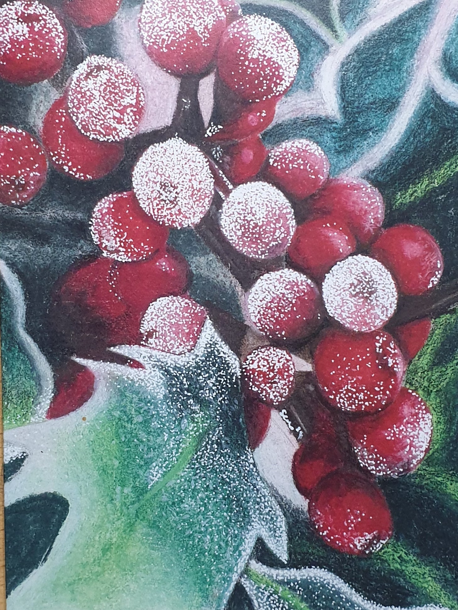 Frosty Holly Greetings Card