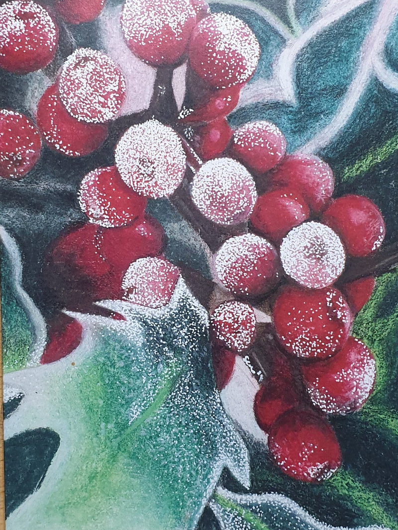 Frosty Holly Greetings Card