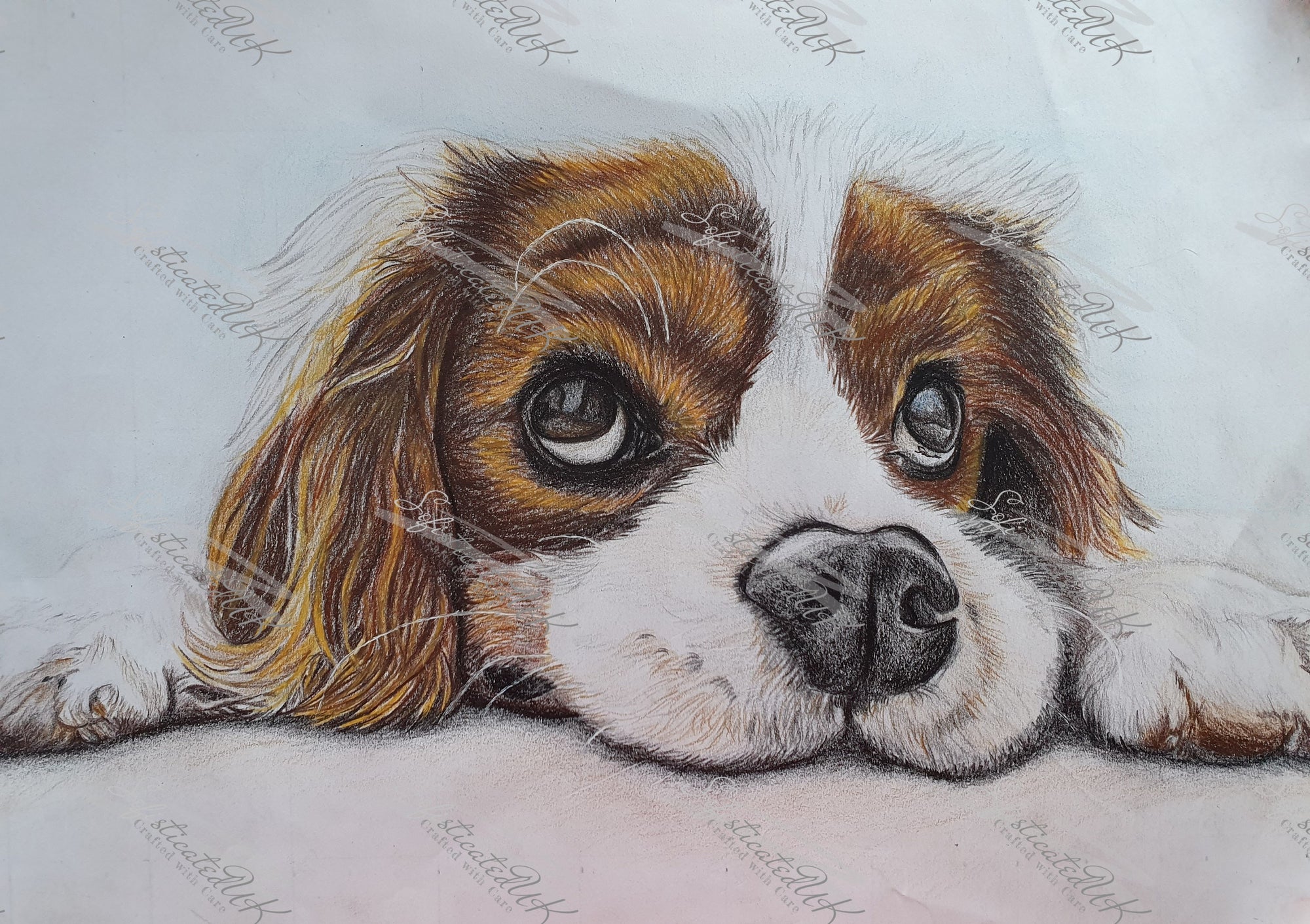 Your Photo Converted to Artwork, Coloured Pencil Drawing A4