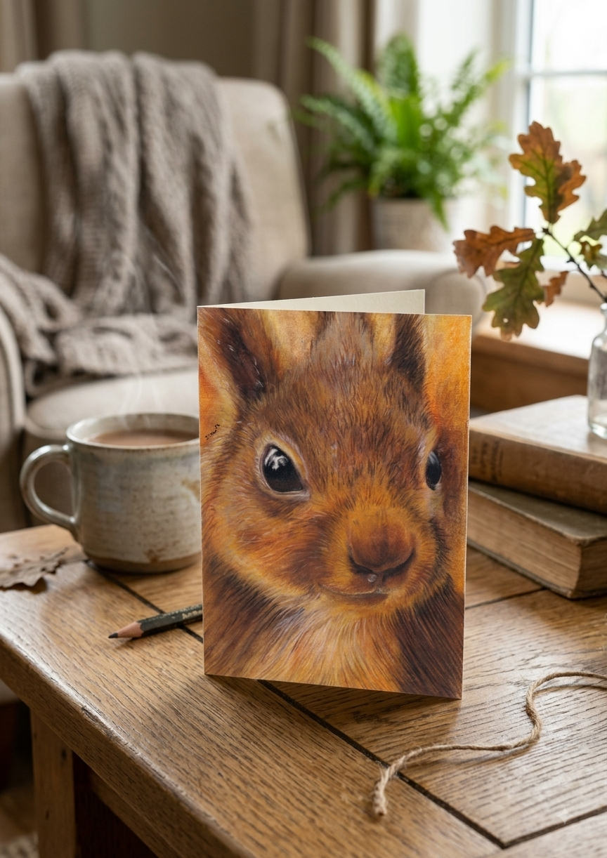 Curious Squirrel in Chalk Pastel