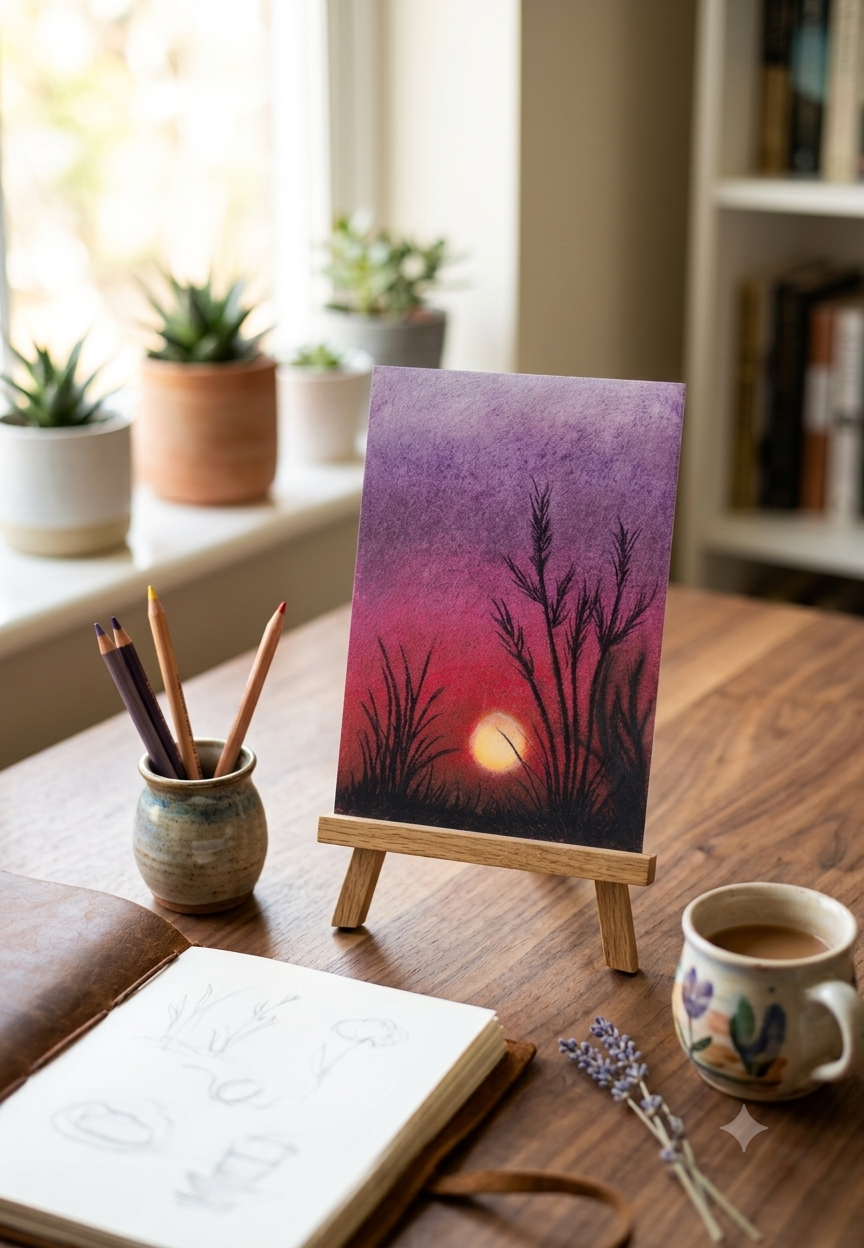 Sunset in Chalk Pastels — Original Artwork
