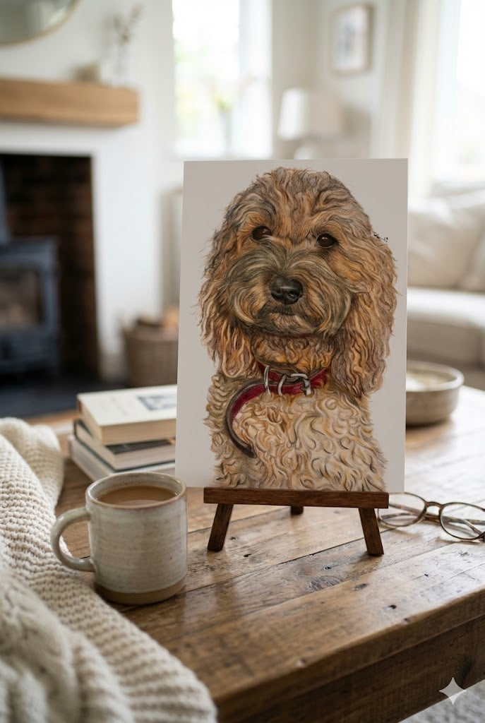 Your Photo Converted to Artwork, Coloured Pencil Drawing A4