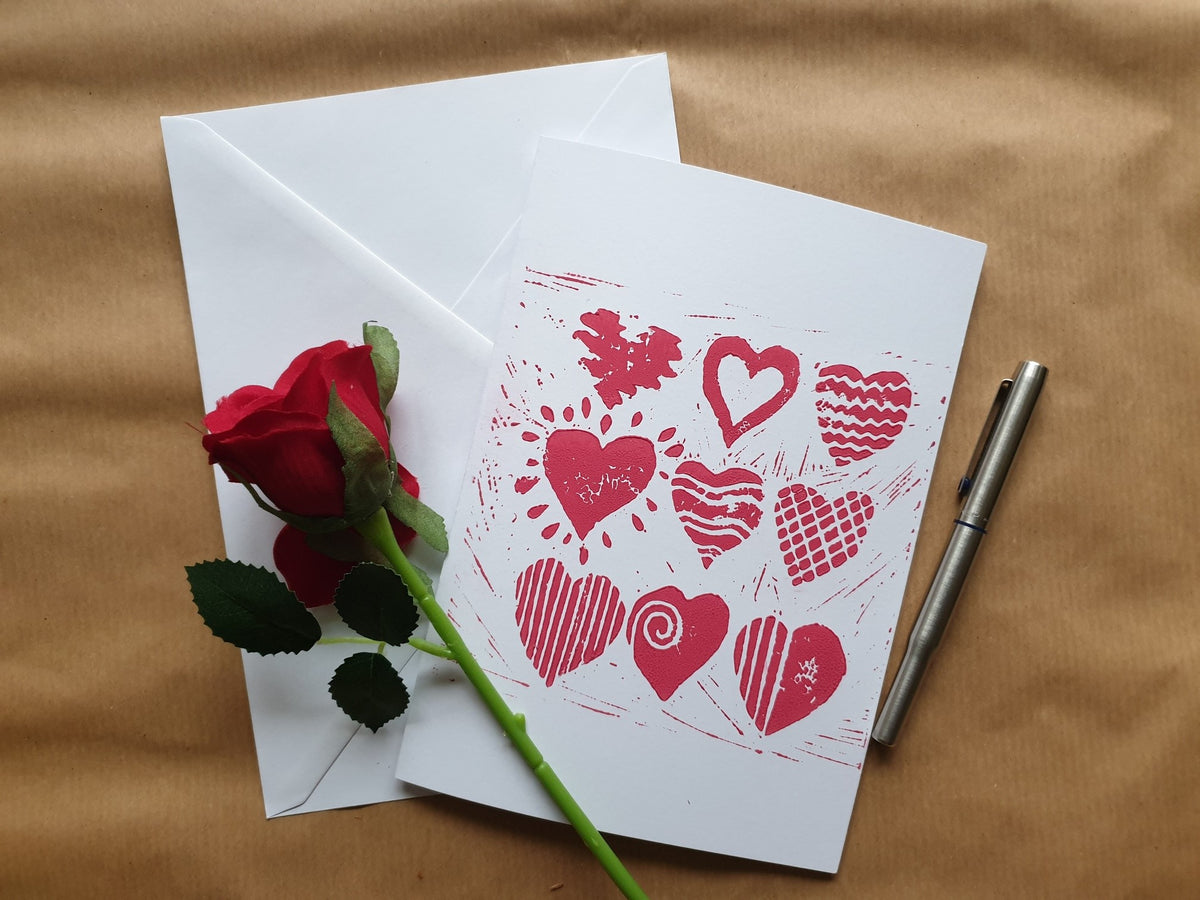 Lovely Hearts Lino